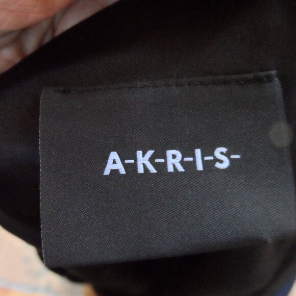 New Akris Navy Blue Wool-Blend V-Neck Sheath Dress Size US 10 - Picture 14 of 16